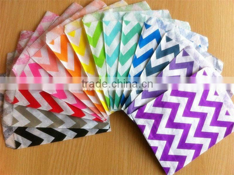 Chevron Porpcorn Kraft Paper Favor Bag