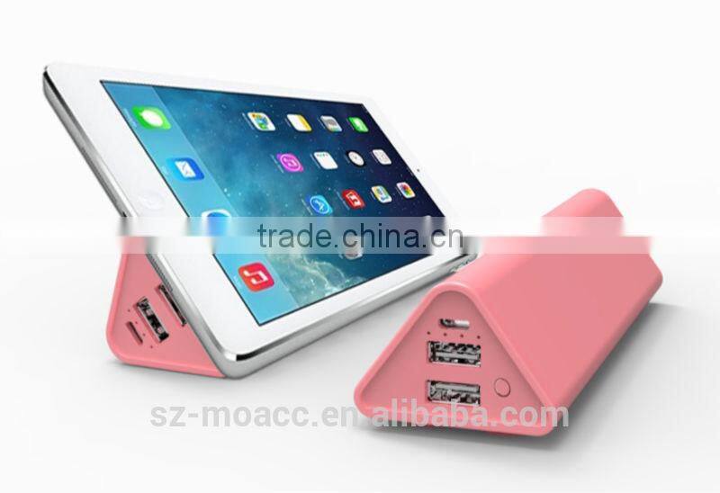 New Hot Real Capacity 10000mAh usb power bank with sucker and stand function for mobile and tablets