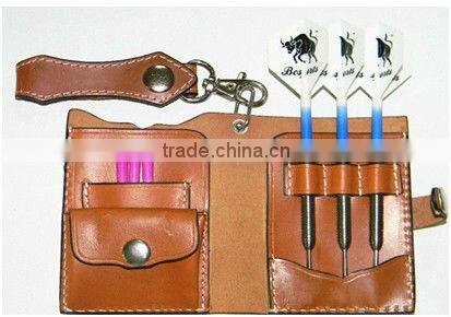 Leather darts set case bag