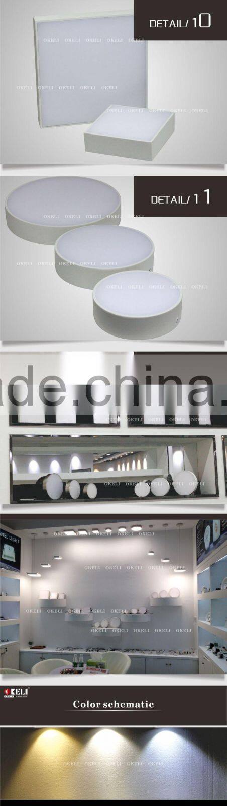 Surface mounted led panel light as hanging led pendant light