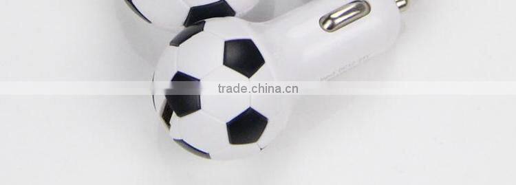 Hot sale new products mobile accessories mini brazil world cup unique of design football car charger