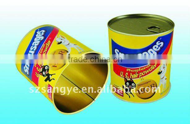 Full Colors Printed Cylindrical Tin Can For Food Packaging