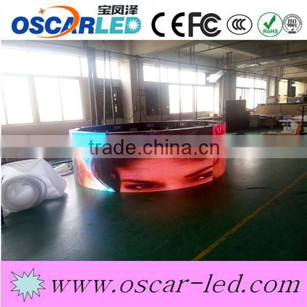 HD P6mm arc curve advertising video LED display Hot sale led video wall display advertising LED screen curve led display board