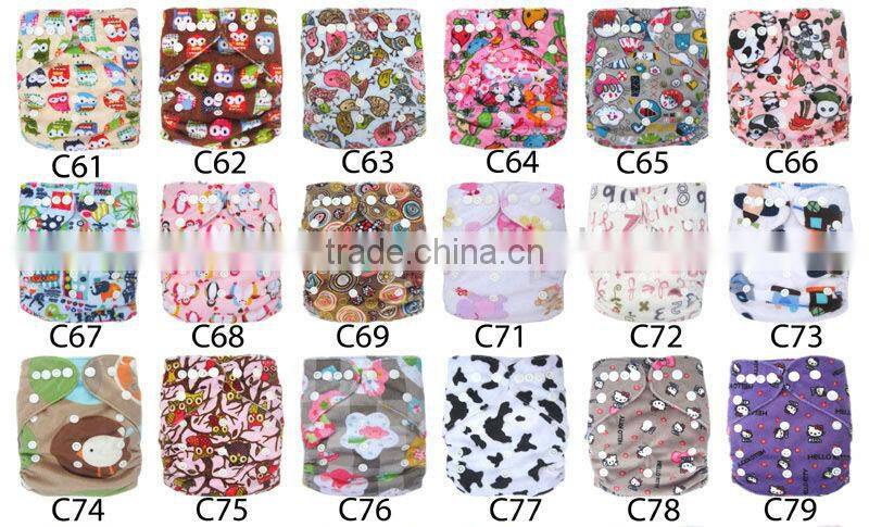 Minky Prints Baby Cloth Diapers Washable Diaper Nappies