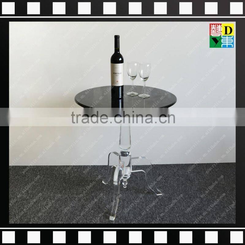 2016 Hotel/home display Acrylic living room coffee table with round marble top From China