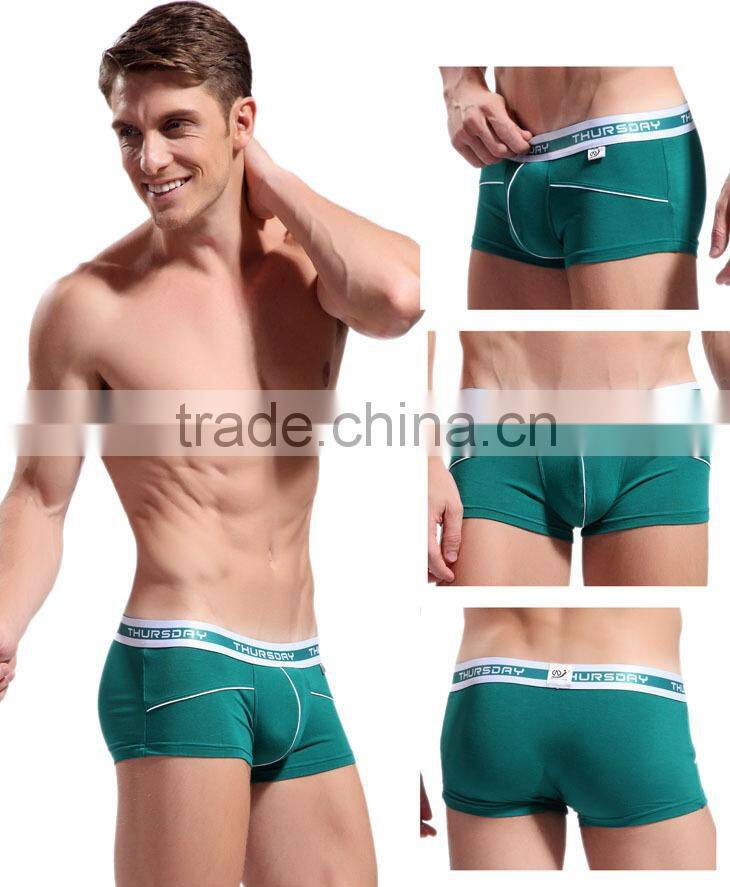2015 New Style Fashion Sexy Plus Size Boxer For Men Breath Bamboo Fabric Underwear