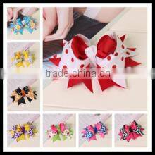 1headband+2hair clips+2 ponlytailer fashion children polyester ribbon hair accessories girl hair ornament yiwu headwear new