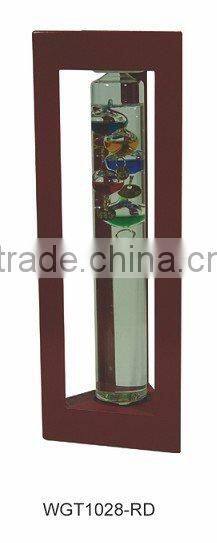 China Manufacture Triangular Wooden Frame Galileo Thermometer