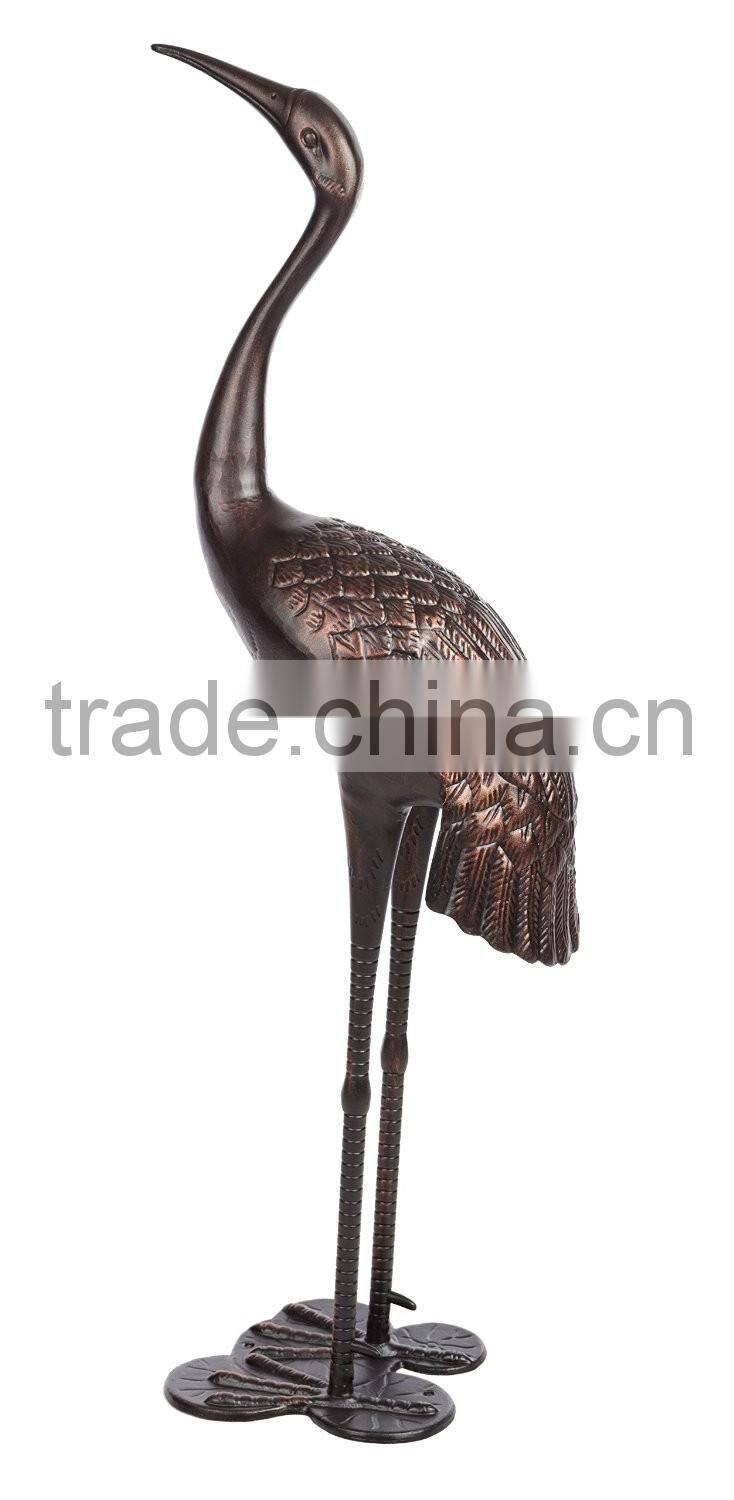 43 Inch Sculptured Cranes in Bronze Finish