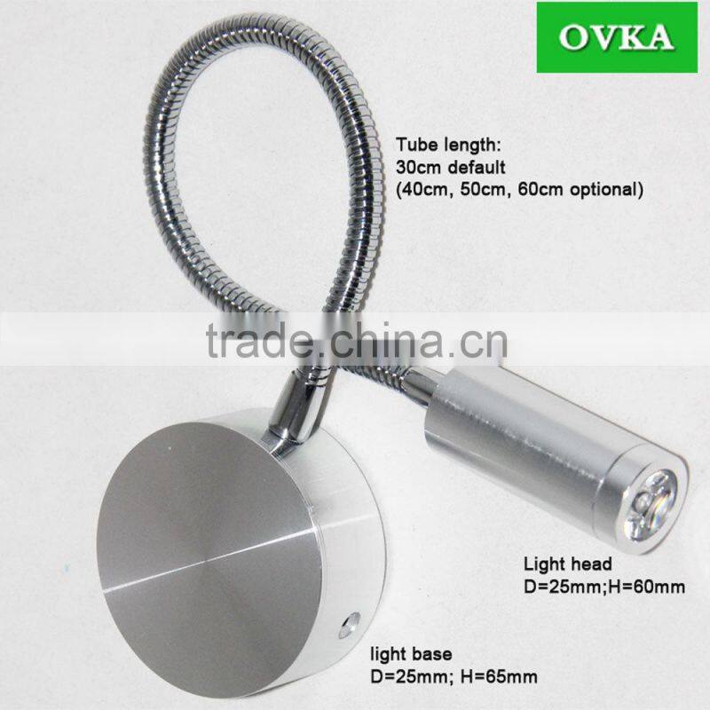 Bedside Reading Light LED Hotel Reading Lamp with Flexible Gooseneck