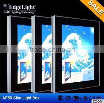 Edgelight AF50 aluminum high quality frameless textile LED light box which made in Shanghai