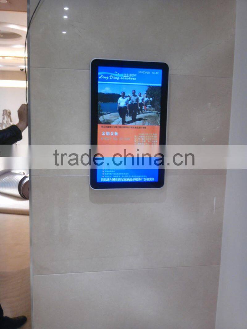 32inch wall mount android network and wifi ad player with server softwar