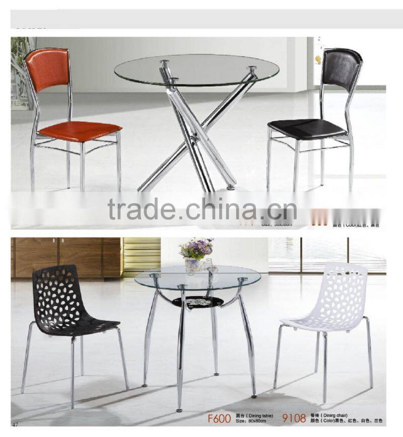 hot sell round wooden dining table with glass top factory sell directly YY26