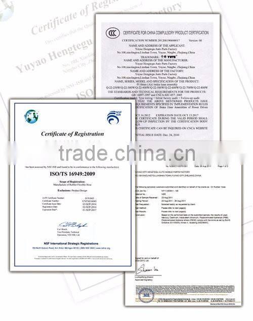 YUTE brand braided flexible ISO/TS 16949 rubber oil line din 73379 fuel hose