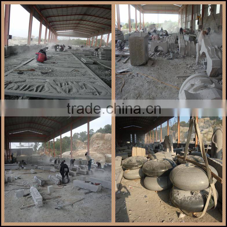Stone Caved Marble Outdoor Fireplace