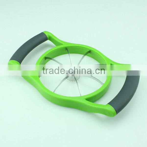 Kitchen Helper Rubber Handle Stainless Steel Fruit Cutter