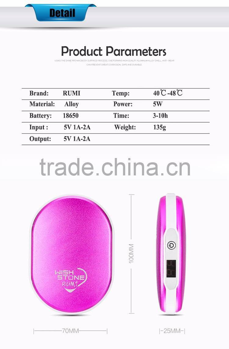 top Power bank Portable hand warmer power 5600mAh power bank