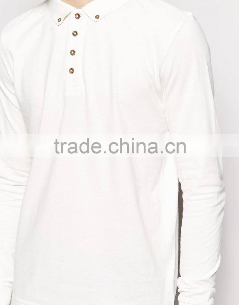 Fashion Design High Quality Long Sleeve Polo T Shi