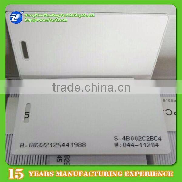 86*54mm 125khz TK4100 clamshell thick card with inkjet numbers