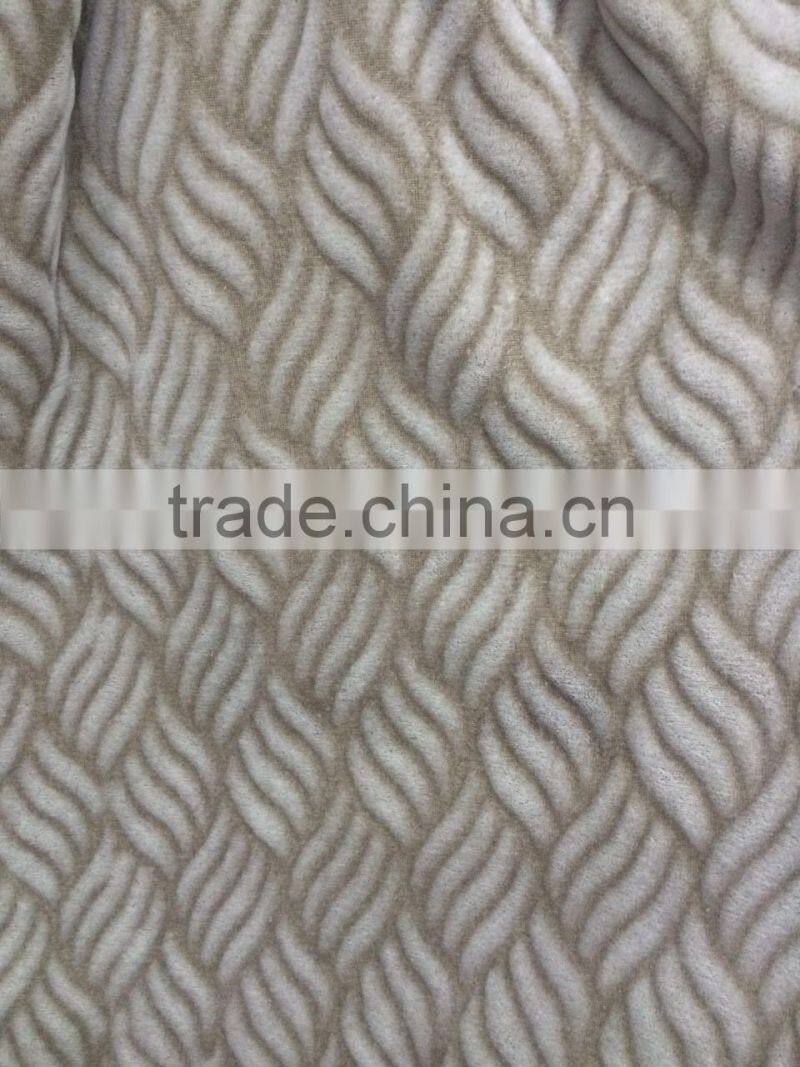 2016 new product back cutting print flannel fleece Fabric