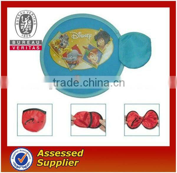 2012 Foldable nylon Frisbee/Fan with a pouch