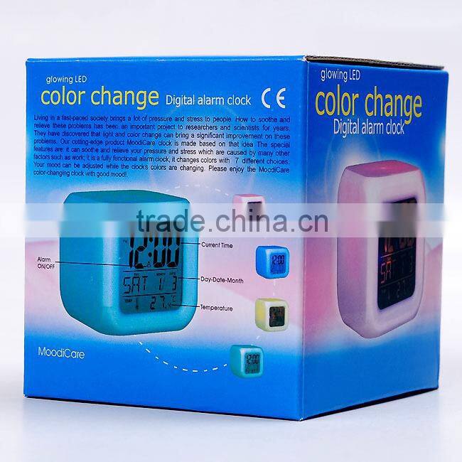 Electronic colorful Desktop calendar small digital clock