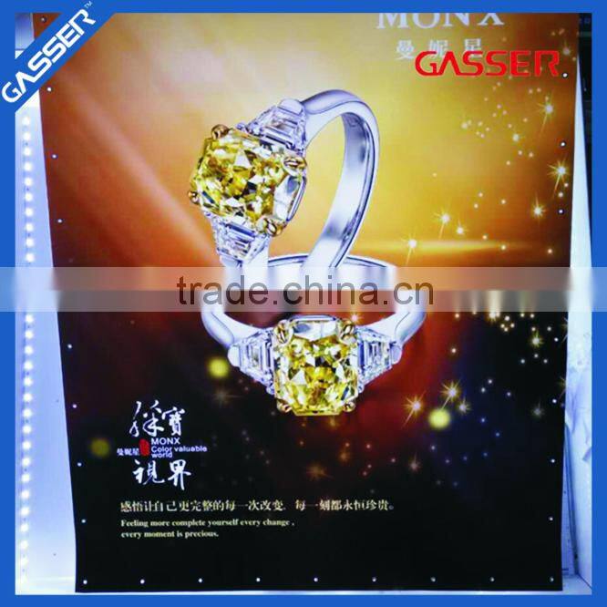 Fatory custom flame resistant 5M laminated coasted backlit banner for cosmetic