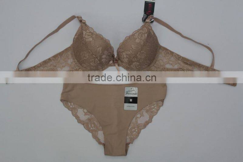 ladies sexy fancy bra and panties transparent lace panty set