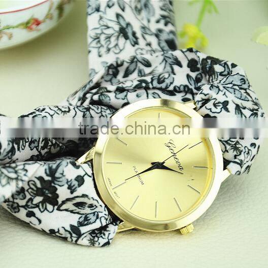 Beautiful Women Woolen Bracelet Watch Fashion Black Color Wrist Watch