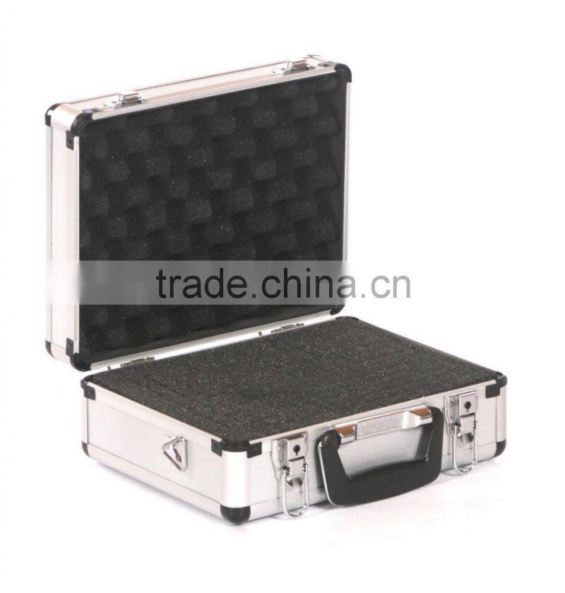 Crystal aluminium hard camera photography flight carry case storage box silver