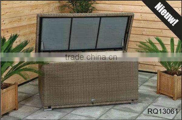 Cushion Storage Box Alum Frame PE Rattan