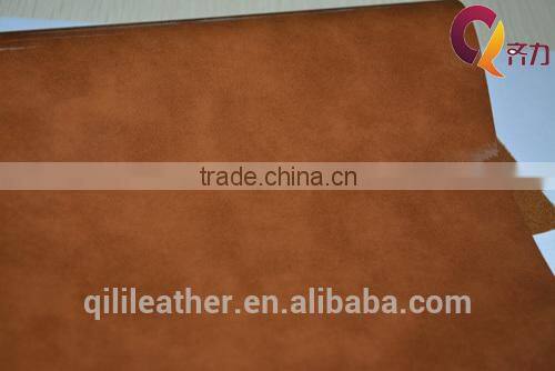 2014 QILI new fashion PU leather /synthetic leather/shoes upper leather QL-36 with crystal patent effect