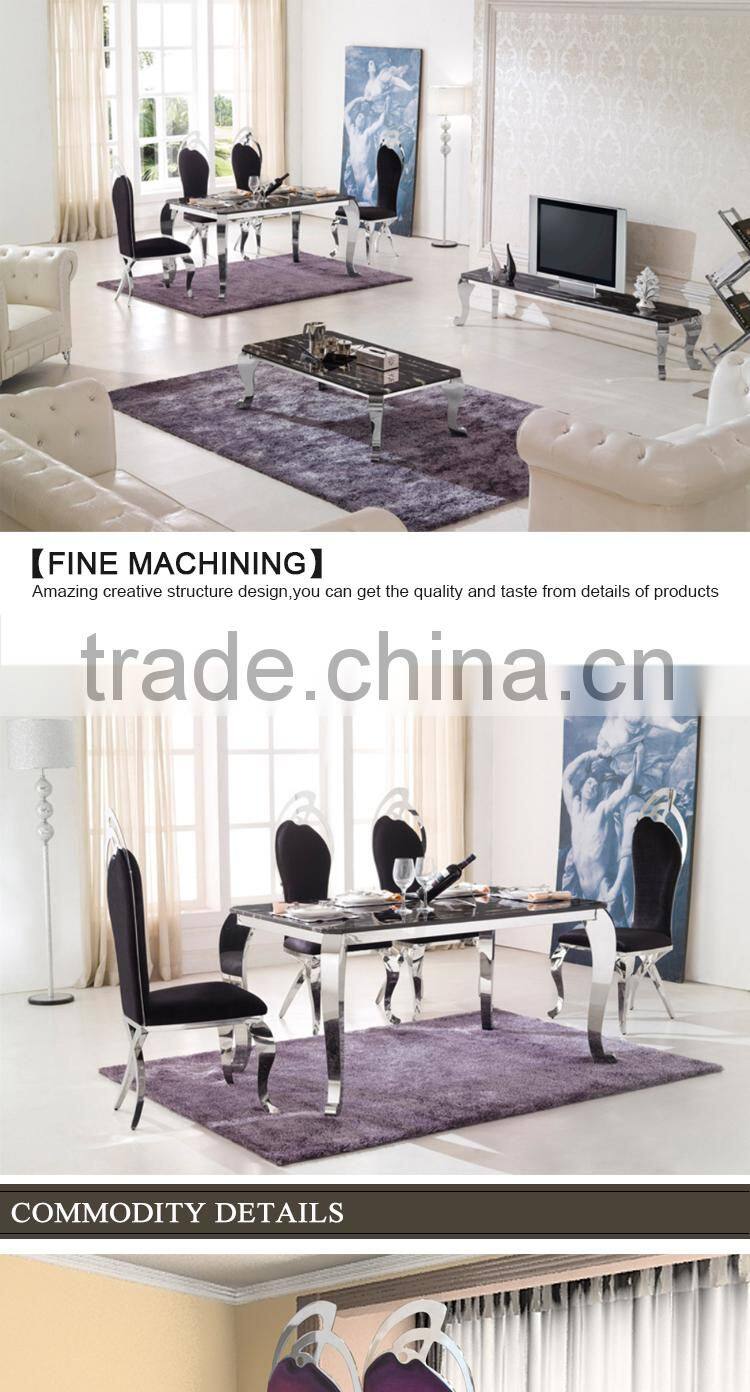 stainless steel with fabric to upholster dining room chair