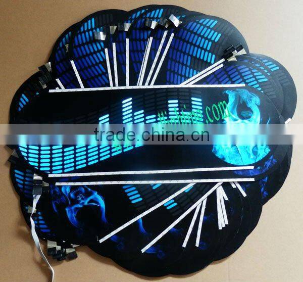 New style sound active flashing equalizer el car sticker ,customing your own design