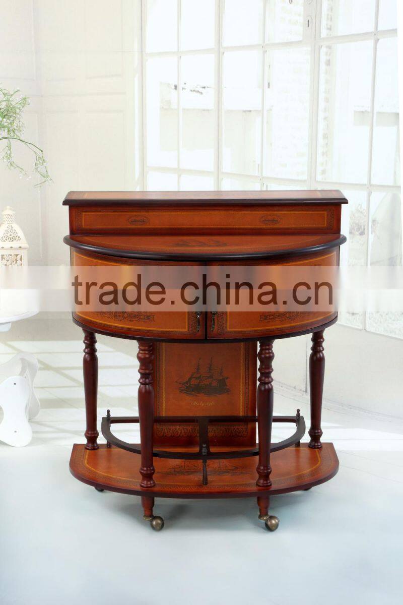 Antique wooden home bar cabinet designs/liquor cabinet