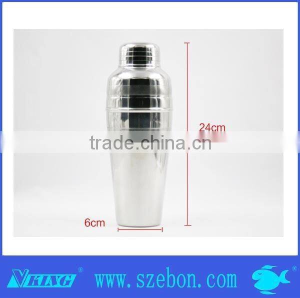 High quality cupuliform stainless steel cocktail shaker barware