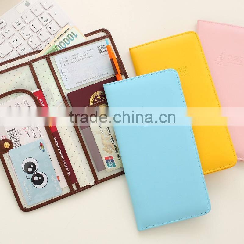 mult nice colors faux leather hot selling travel passport holder