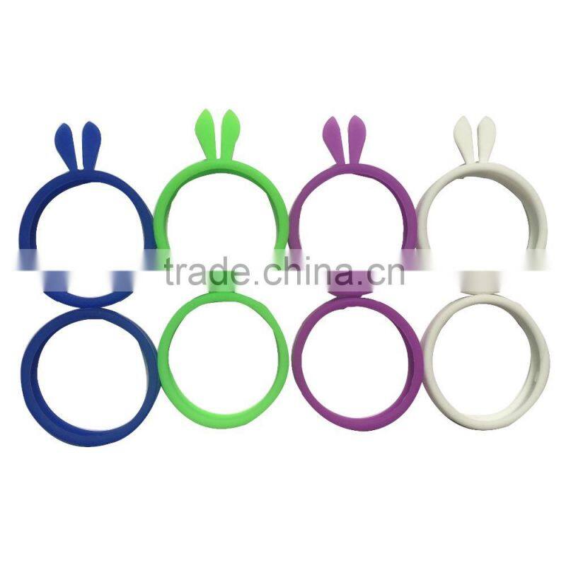 2015 New Arrival Elastic Silicone Wrist Ring Bumper Case Bunny
