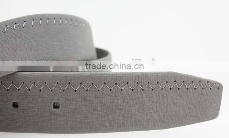 2015 NEW Designer reversible wide Grey PU leather belt man jeans belt