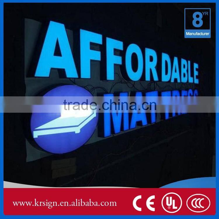 custom colorful 3D illuminated logo Led channel letter sign on sale
