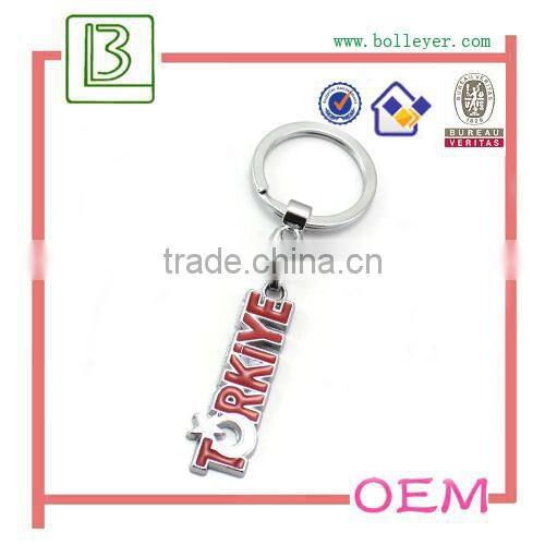 enamel turkey flag keychain for promotional gift