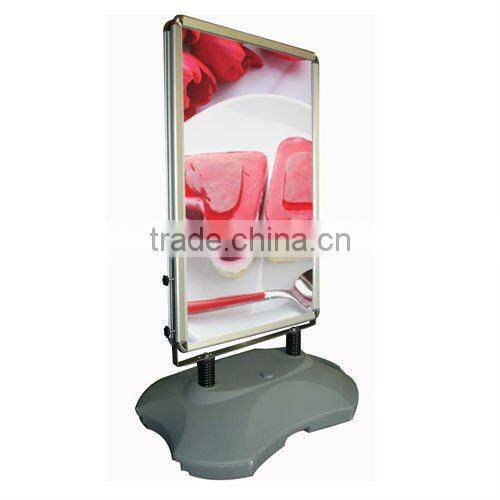 aluminum outdoor poster stand with water tank