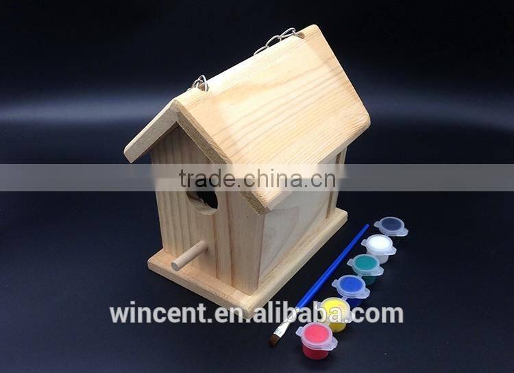 DIY Painting Toys Kit Wooden Bird House For Kids