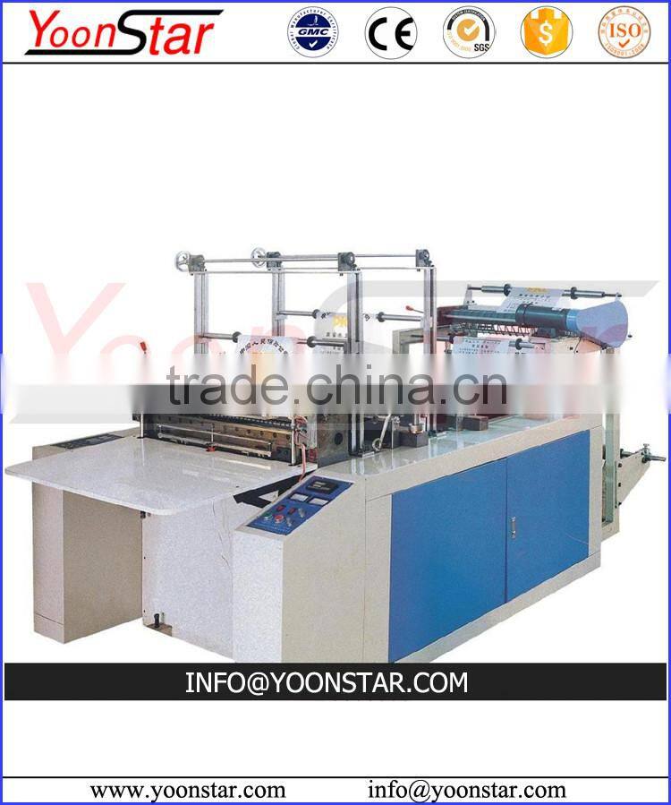 double deck double lines shopping non woven bag making machine/paper bag making machine with lower price