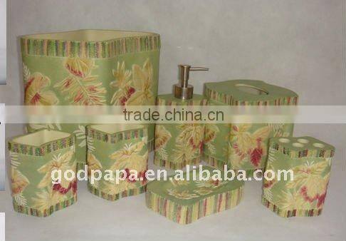 High quality 6pcs polyresin bathroom set