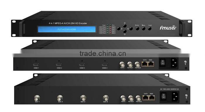 FUTV4314A HDMI in SDI 4CH in 1 MPEG-4 AVC/H.264 HD Encoder