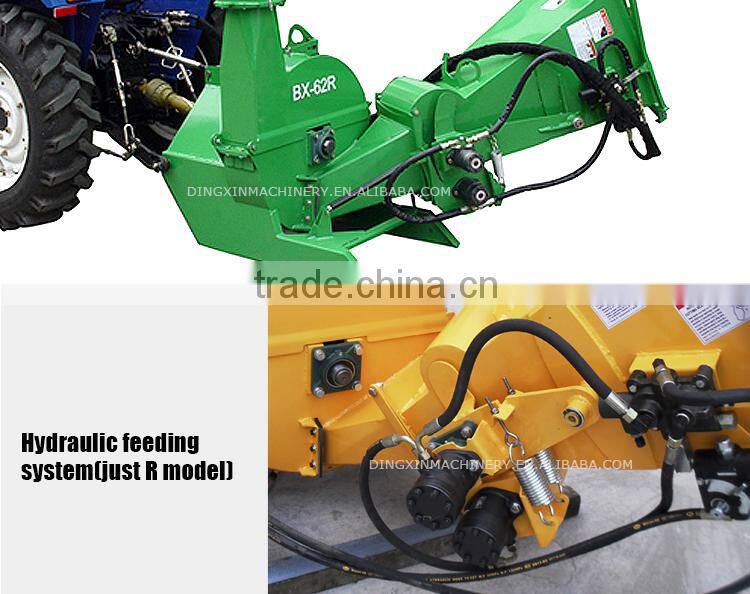 PTO Driven wood chipper shredder with self feed system