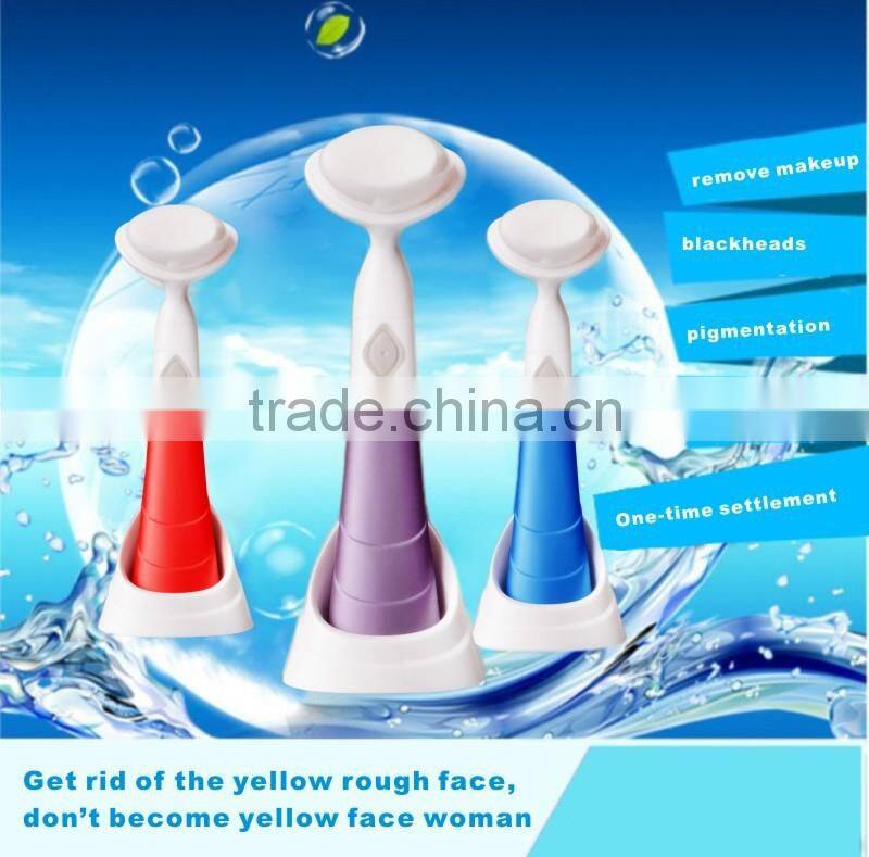 Waterproof sonic electric facial brush