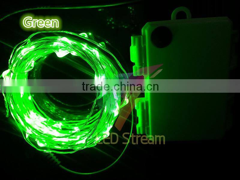 Waterproof Timer 10M 100 leds Silver copper wire string lights outdoor Christmas lighting
