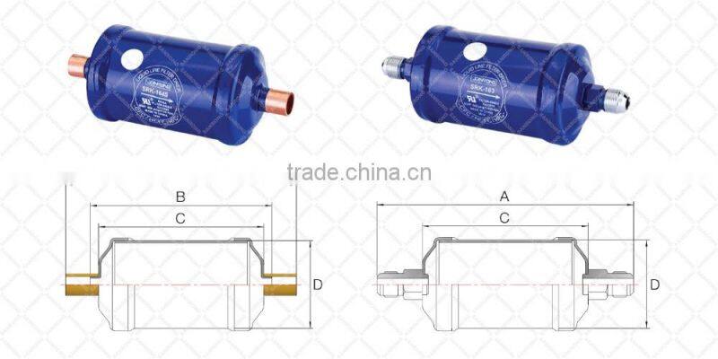 Best SRK DCL DML Hermetic Steel Filter Drier, UL Solid Core Liquid Line Filter Drier, R410a R134a Alco ADK Emerson Filter Drier